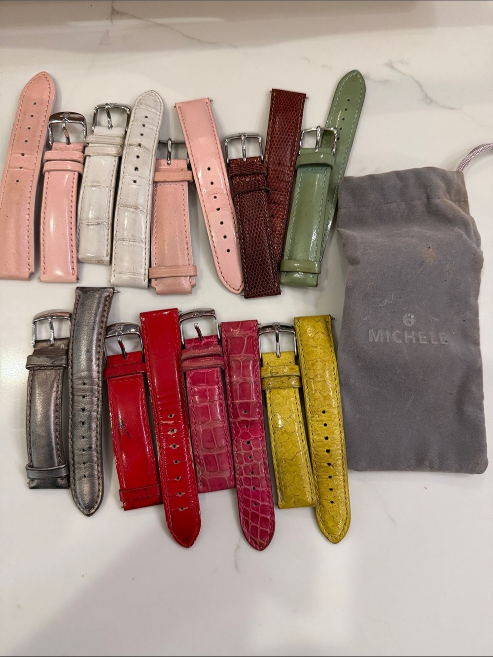 Lot of 9 Michele Watch Bands